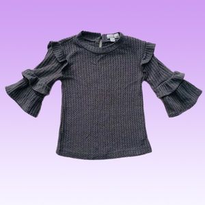 Boutique gray Waffle Top
